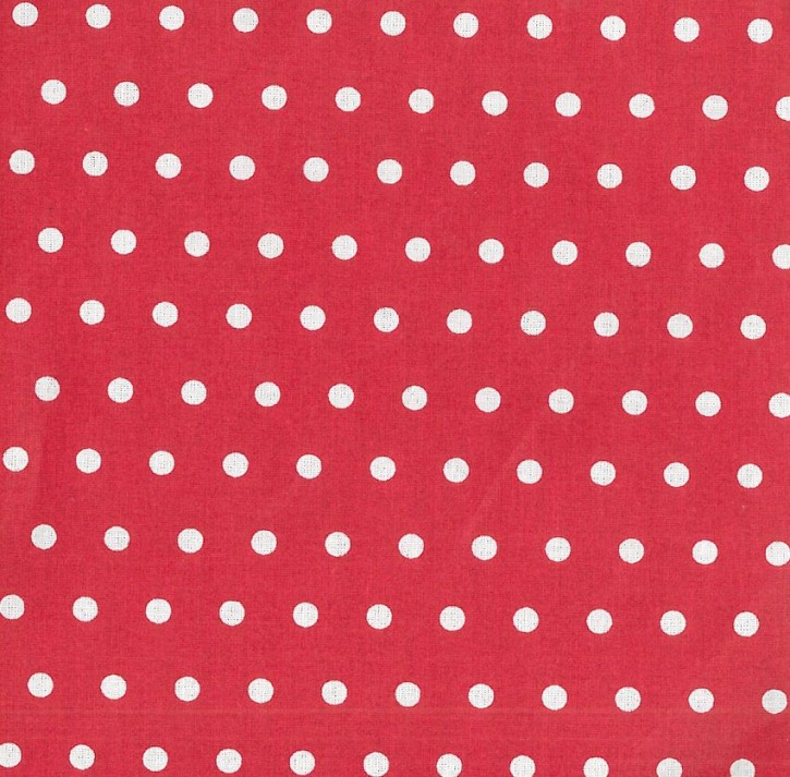 Beschichtete Baumwolle rot Punkt