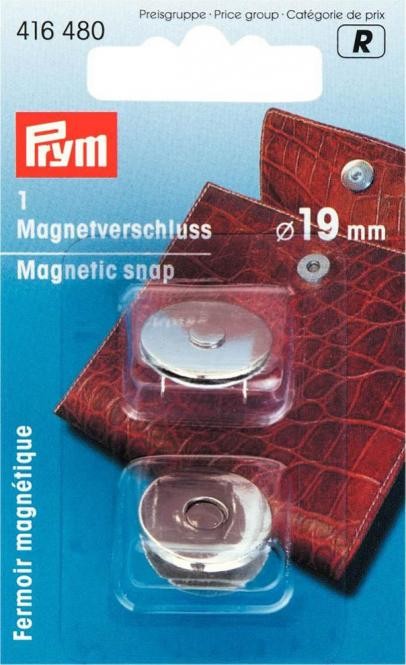 Magnet Knöpfe silber 19mm