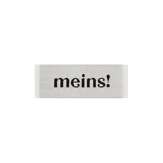 Label "Meins" weiß schwarz