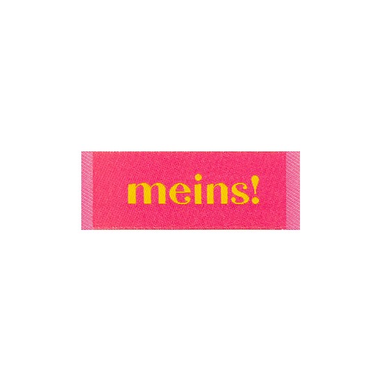 Label "Meins" pink