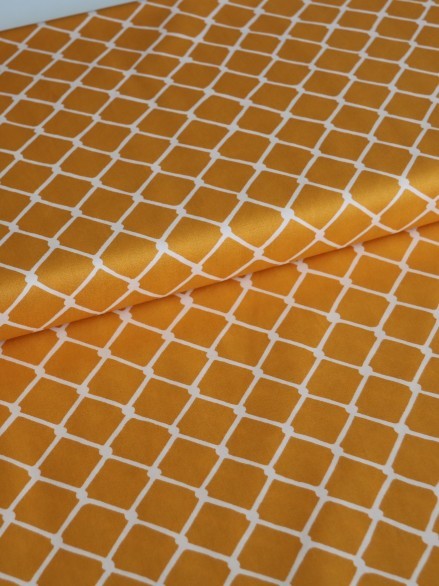 Baumwollstoff Patchwork 110cm Gitter gelb