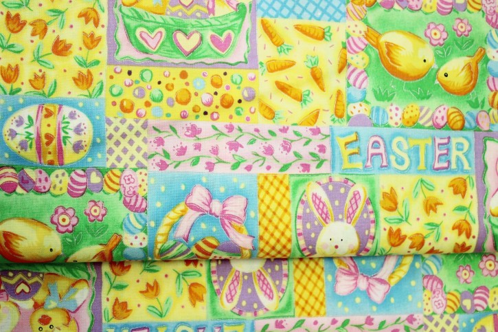 Patchworkstoff Happy Easter
