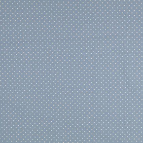 Baumwoll-Popeline blau weiße Punkte